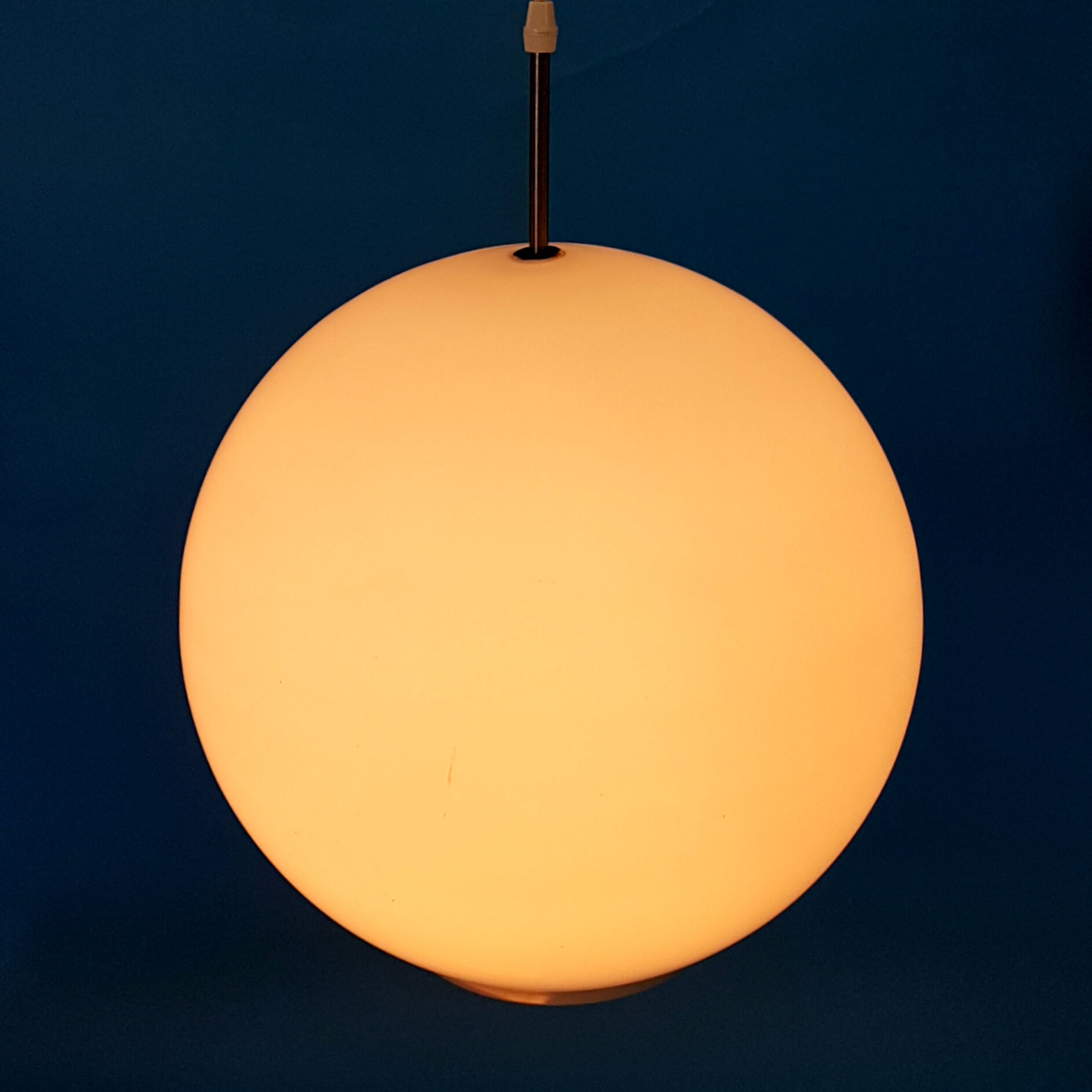 Rare opaline glass pendant lamp by Philips, 1960s