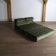 Le bambole bed in green velvet By Mario Bellini for B&B Italia, 1970s