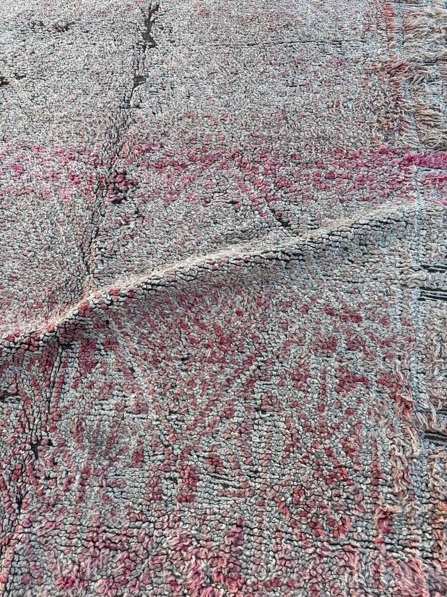 Large Berber Bohemian carpet Boujad, pink Moroccan wool carpet.
