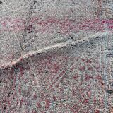 Large Berber Bohemian carpet Boujad, pink Moroccan wool carpet.