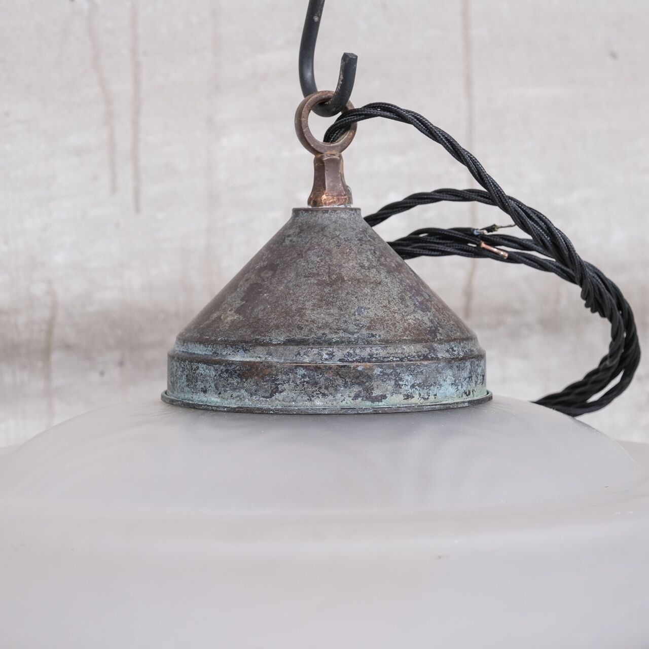 Pair of two tone french pendant lights