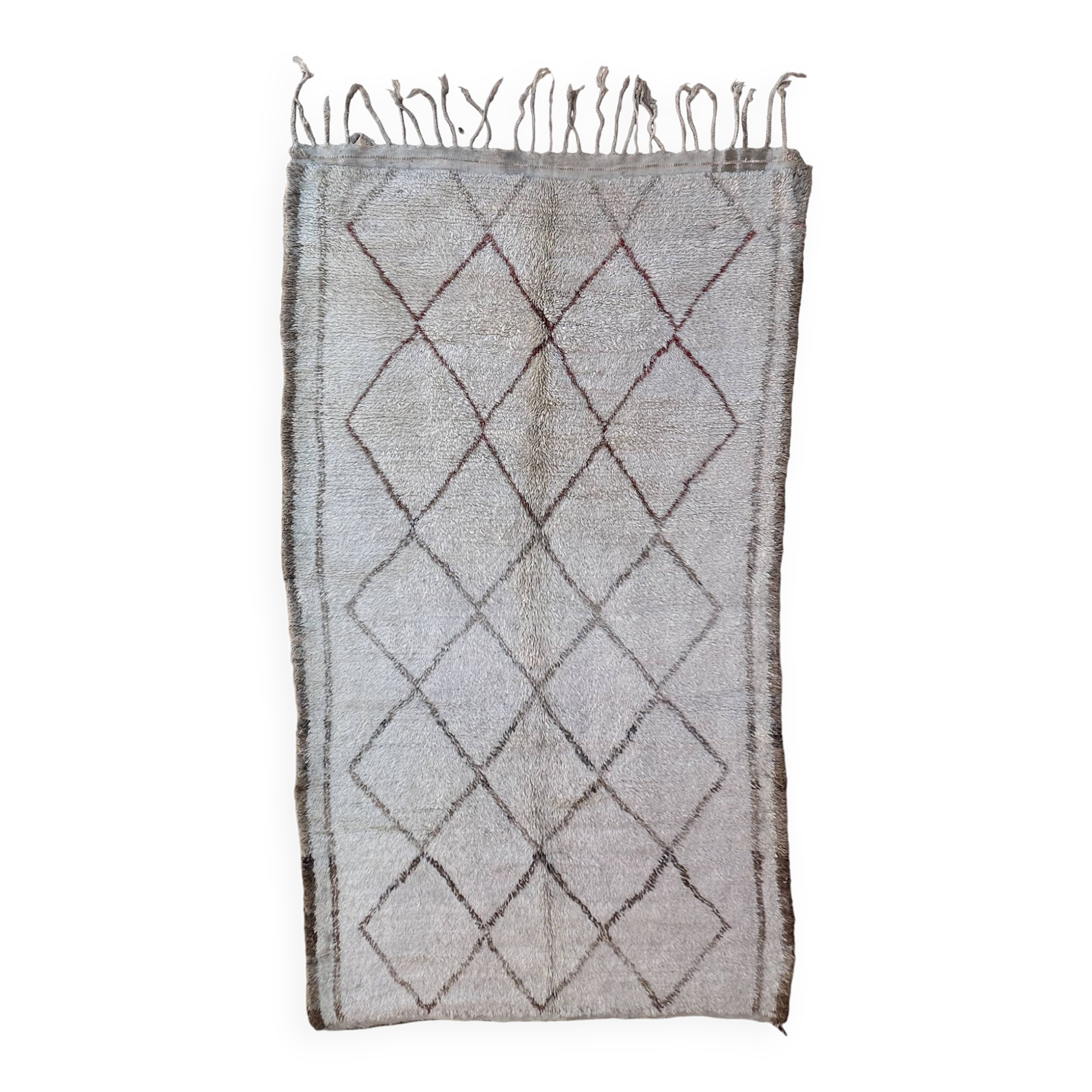 Beni Ourain Moroccan rug white - 300 x 164 cm