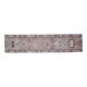 Vintage 1970s Geometric Turkish Oushak Handmade Brown Runner 82x354