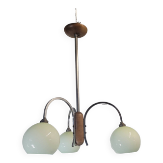 Art deco chandelier with 3 lights from the 1950s