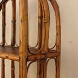 Bookcase in rattan and canning