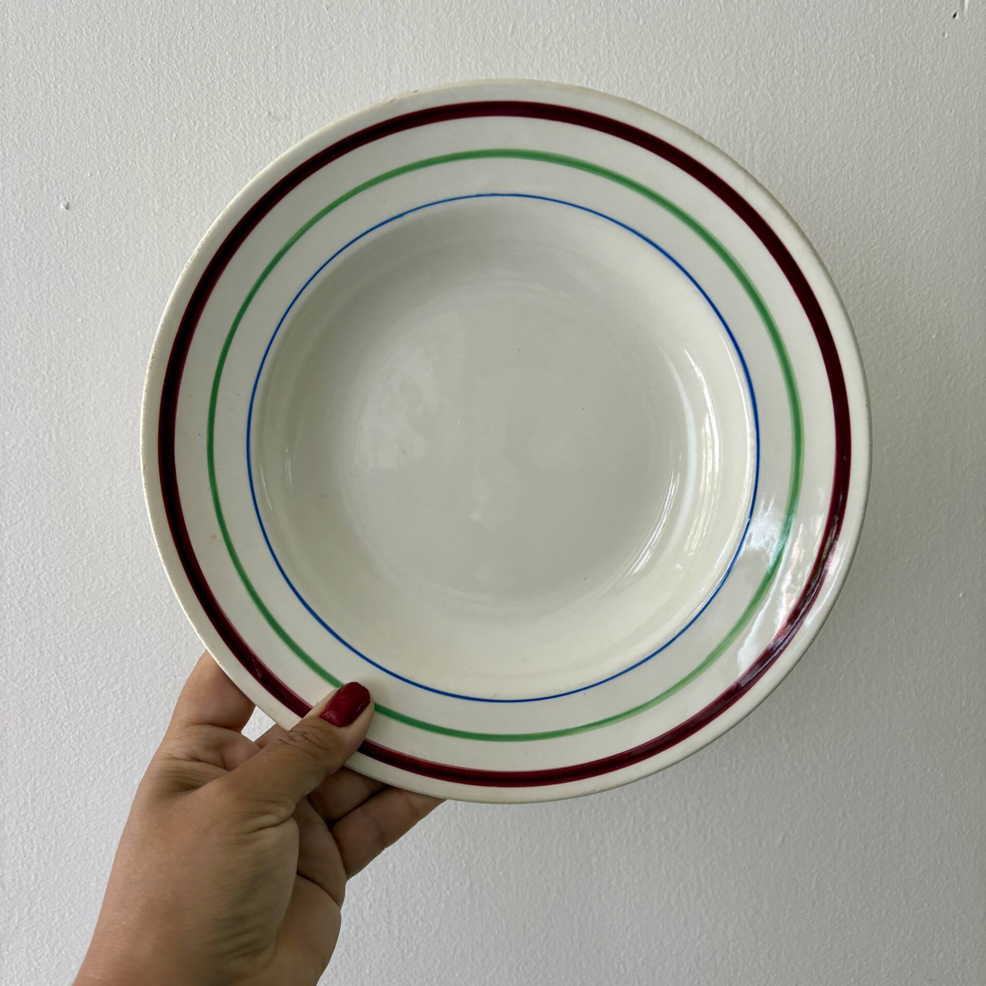 Set of 6 vintage deep plates, Gildas models