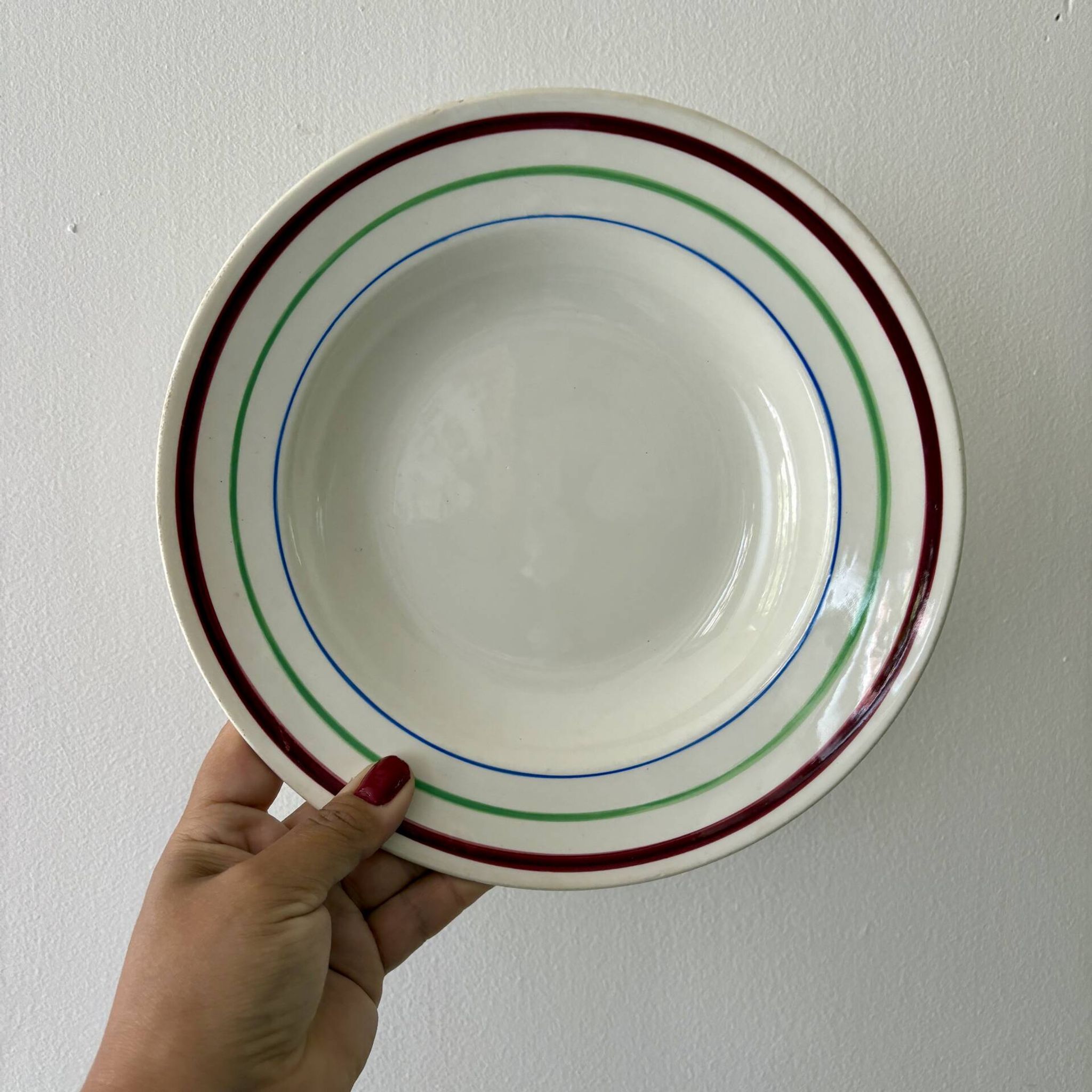 Lot de 6 assiettes creuses vintage, modèles Gildas