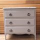 Commode vintage relookée gris