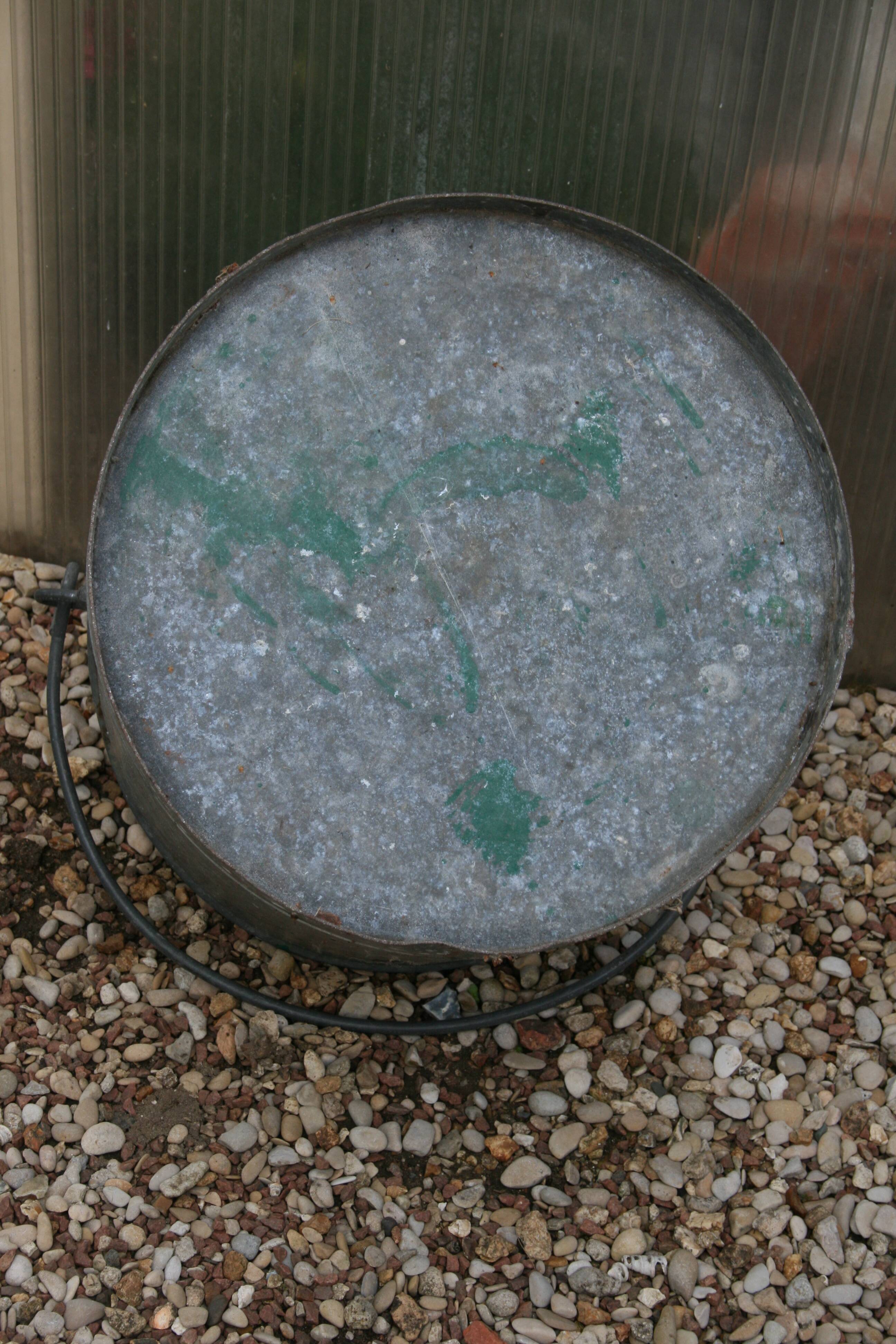 Old zinc bucket