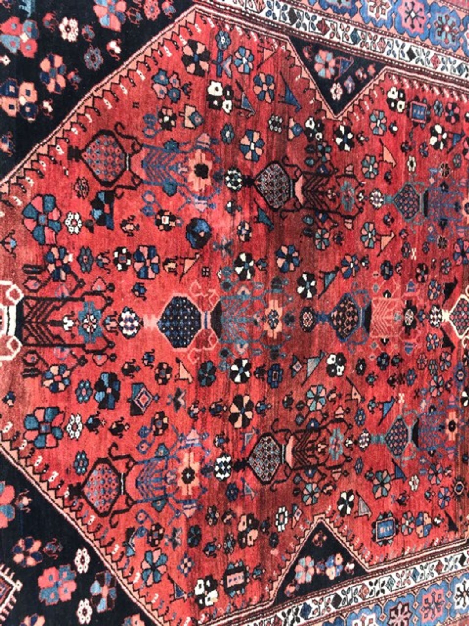 Very beautiful antique Persian carpet Malayer handmade 180x322 cm