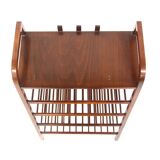Scandinavian beech magazine rack, Sweden, 1960