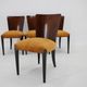 1950s Jindrich Halabala dining chairs H-214 for UP Závody set of 4