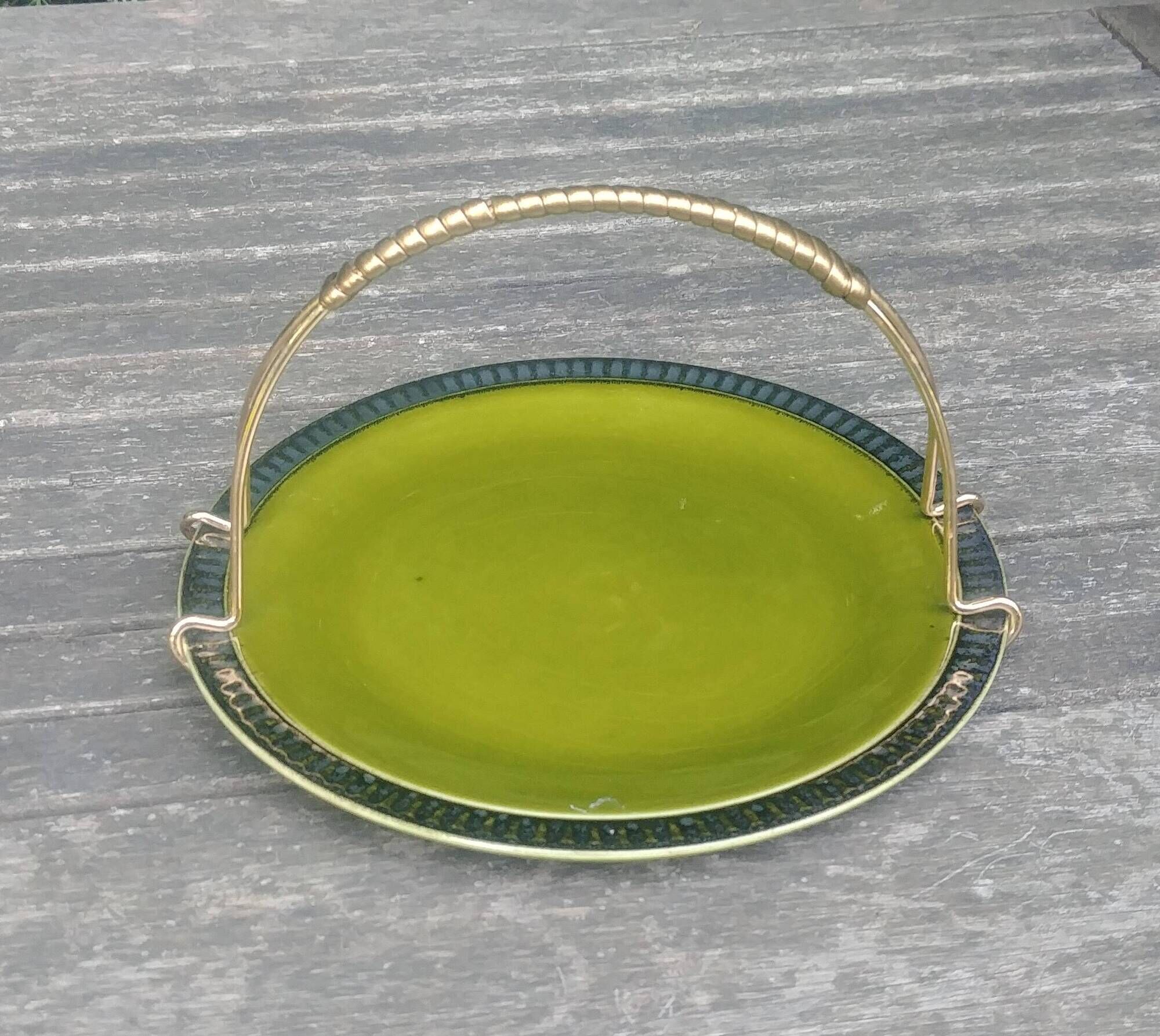 Small porcelain servant/tray from the Boch Belgium earthenware factory, 1960s.