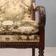 Antique Louis-Philippe armchair in mahogany, Italy, 19th century.