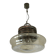 Vintage Brutalist Light X Large Glass Pendant Lamp Mid Century Modern 1980