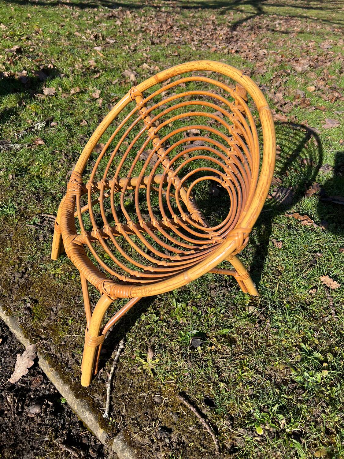 Children's rattan armchair