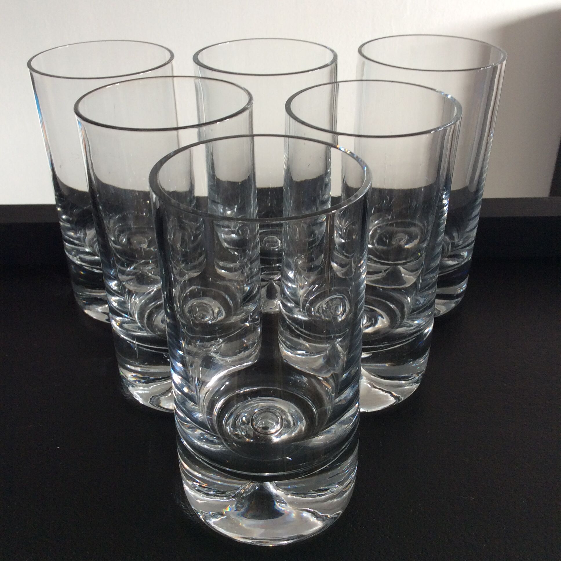 Kosta Boda 6-glass service by Walter Hickman 70s