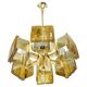 Mid-century design brass and resin pendant, 1960s / Hungary