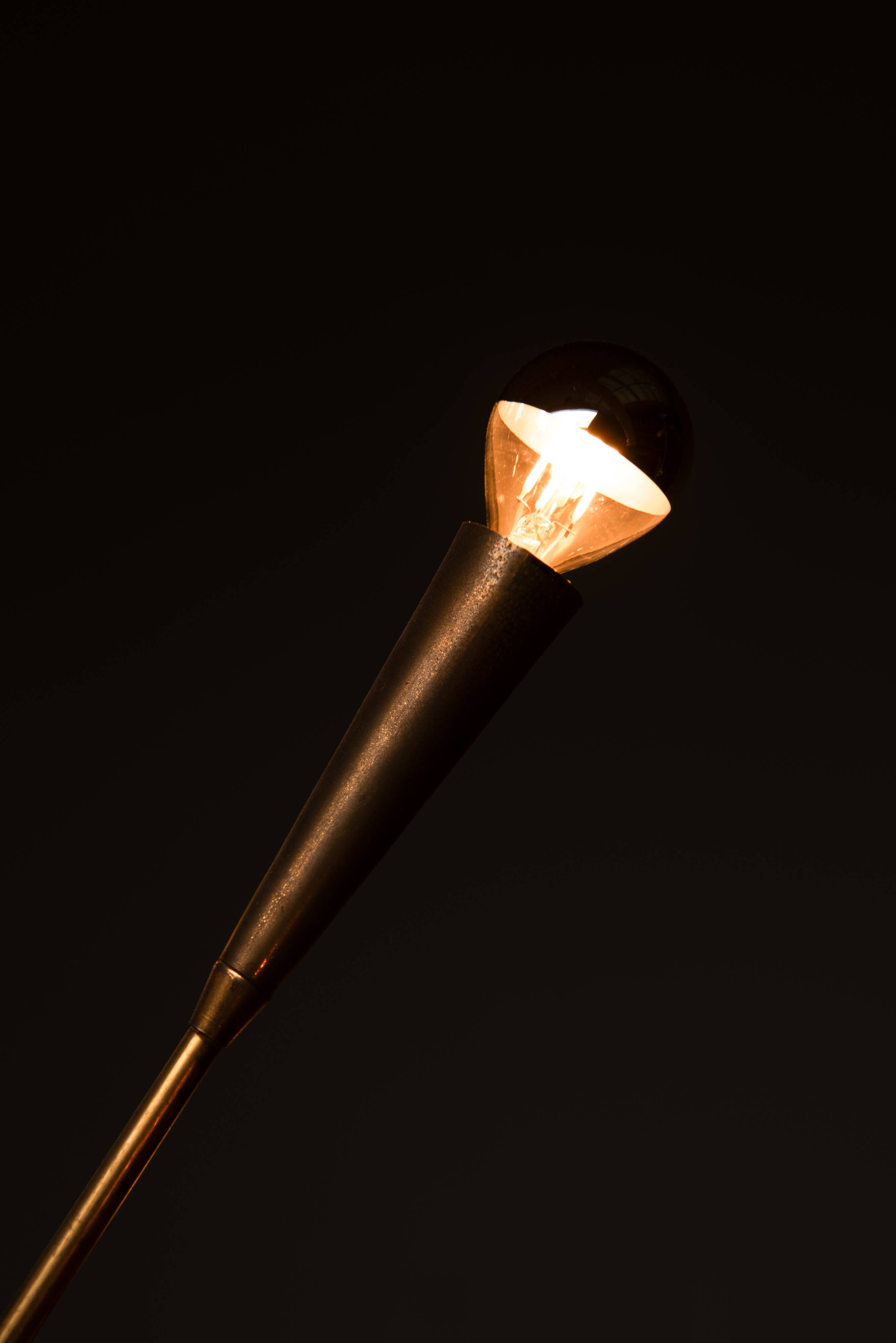 Rare 1950s brass sputnik floor lamp stilnovo style