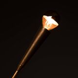 Rare 1950s brass sputnik floor lamp stilnovo style