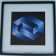 Tableau Vintage Art Optique - Victor Vasarely - Frame 40x40cm