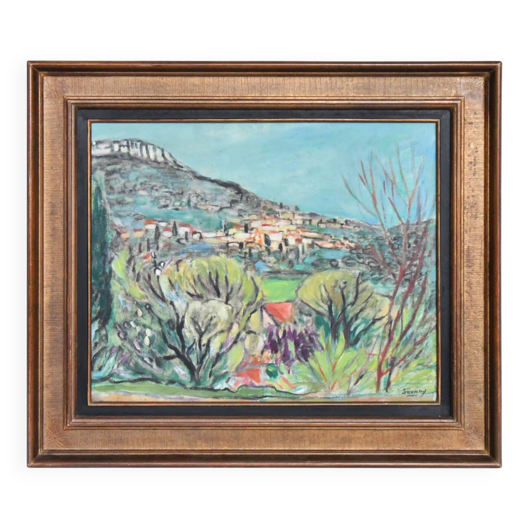 Robert SAVARY (1920-2000) Oil on canvas depicting a Provençal landscape.