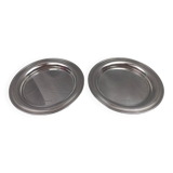 CHRISTOFLE ALBI MODEL - 2 BOTTLE COAT CARAFE BREAD PLATE SILVER METAL TBE