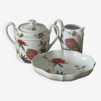 Raynaud & Cie porcelain set, Limoges France. dioraflor model