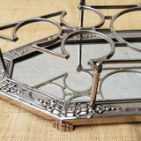 Glass door tray and art deco bottle