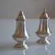 Salt and pepper shaker set, silver-plated metal, Mappin & Webb's Prince's Plate.