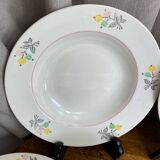 Shallow porcelain plates, Gien