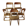 Baumann teak chairs sleigh