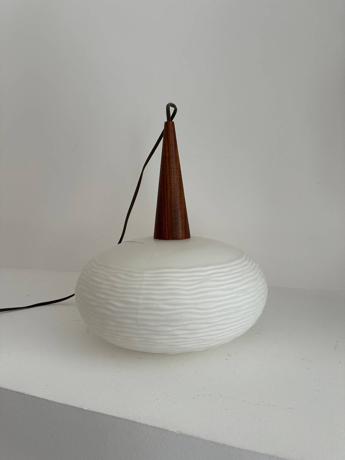 Opaline pendant light Louis Kalff