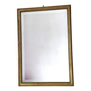 Miroir doré rectangulaire,