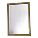 Rectangular gold mirror with bevelled glass.