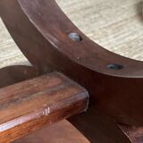 Coffee table in wood, marble and onyx.