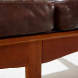 Danish leather sofa set by Arne Wahl Iversen for Komfort