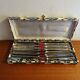 12 couteaux  forgés inox massif  vintage en écrin