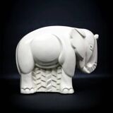 Cracked porcelain elephant in Art Deco style attributed to Charles Lemanceau, 1930.