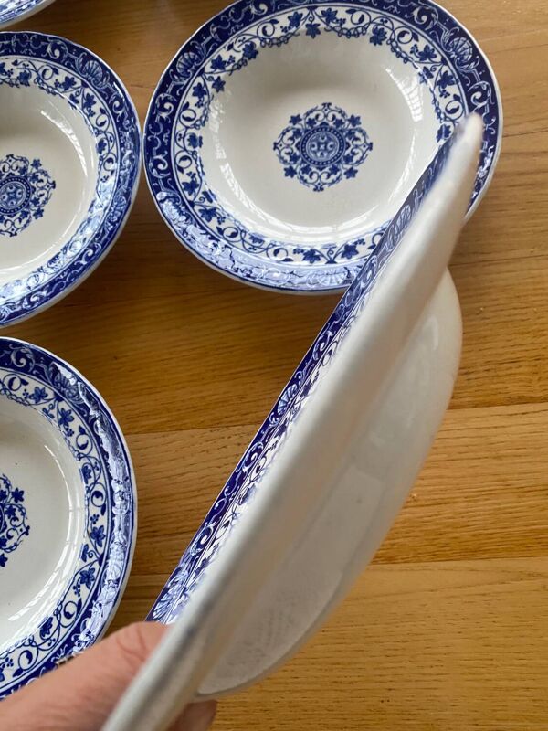 6 assiettes creuses Jules Vieillard Bordeaux