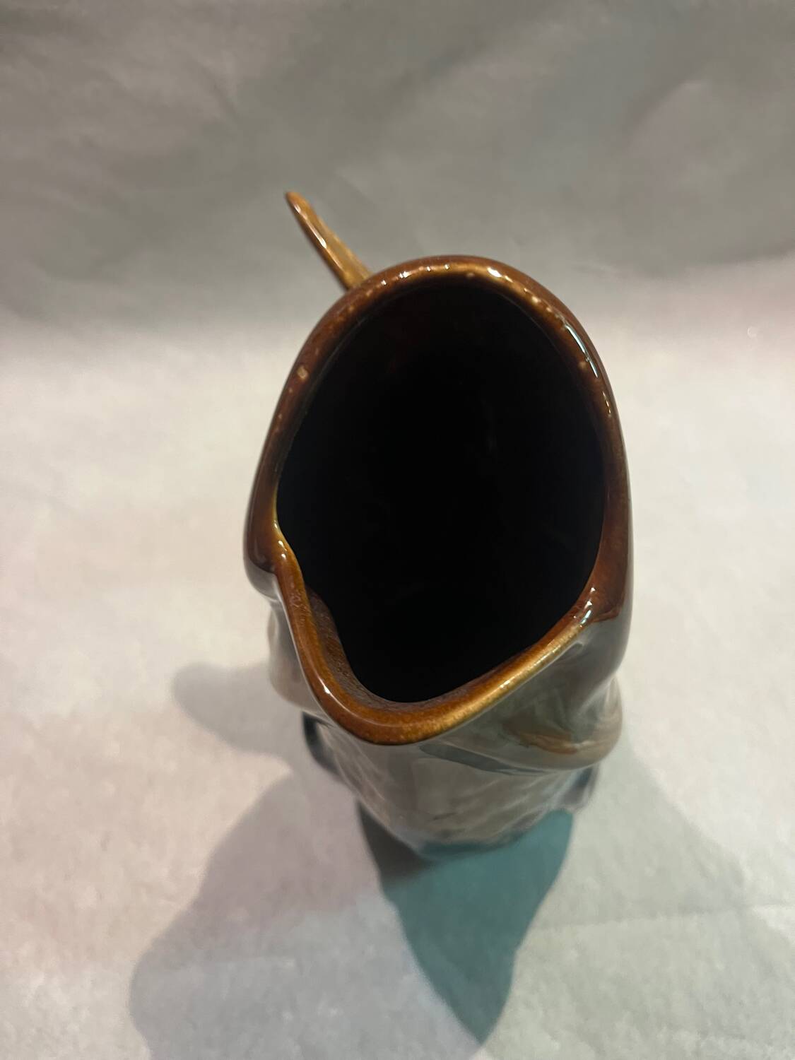 Fish pitcher signed Le Pouliguen