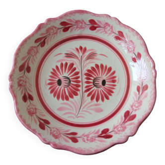 Adorable plate COUPE Henriot HB Quimper camaieu old pink