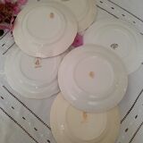 6 old flat plates mismatched