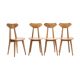 Set of 4 ash chairs by Wanda Genga from 50s