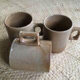 Set of 3 sandstone mugs