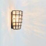 Mid-Century Glass Wall Light from Limburg, Germany, 1960s