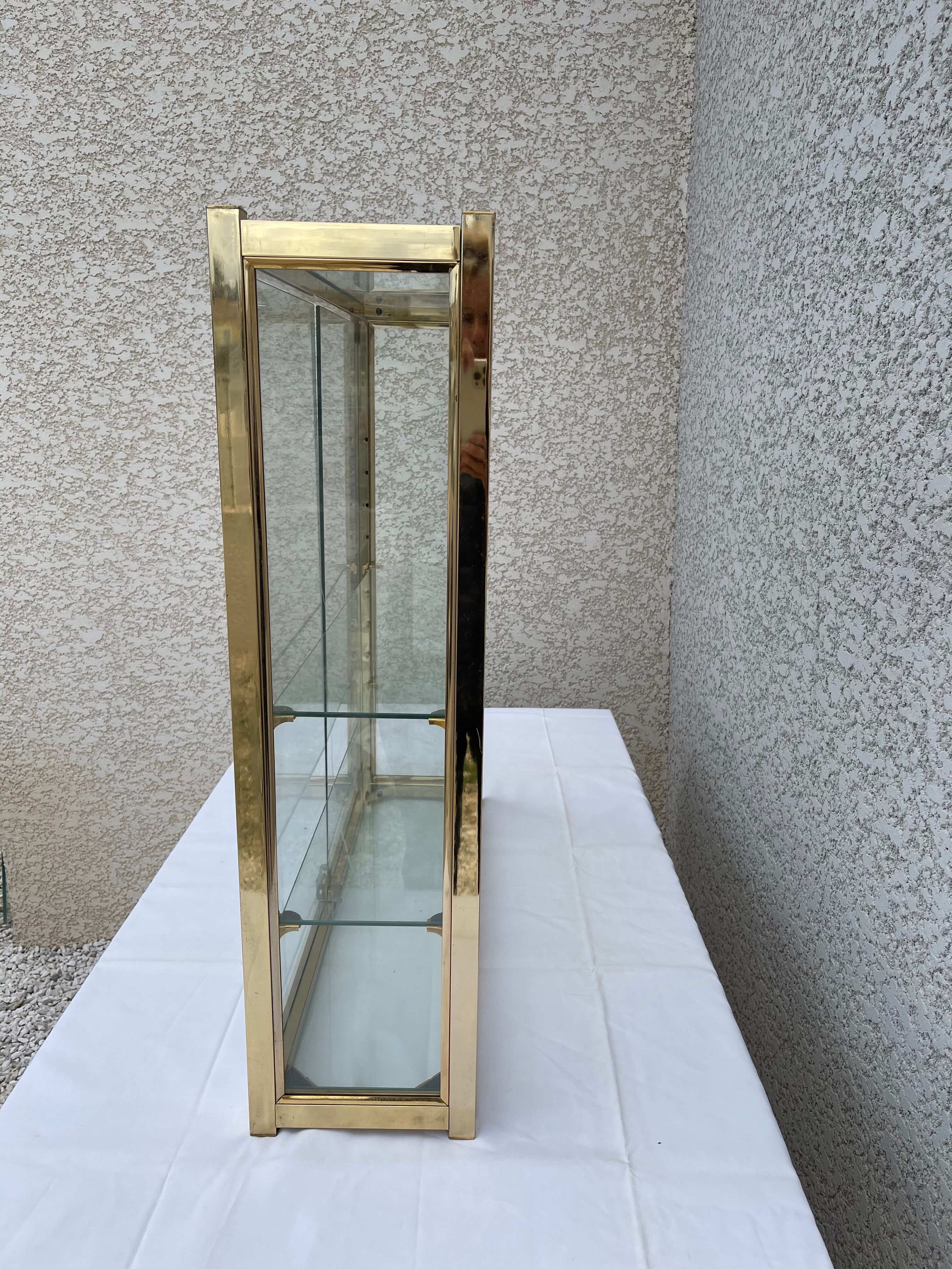 Golden brass window