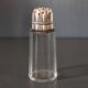 Antique Bohemian crystal and silver-plated metal sugar bowl, 15cm high