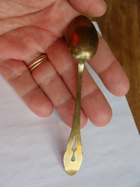 Vintage brass teaspoons