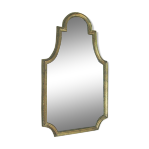 miroir mural doré à